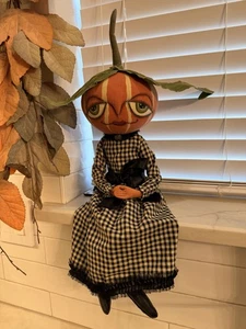 Joe Spencer Gretzy Muñeca Cabeza de Calabaza Galería II Halloween Estante Cuidador - Imagen 1 de 8