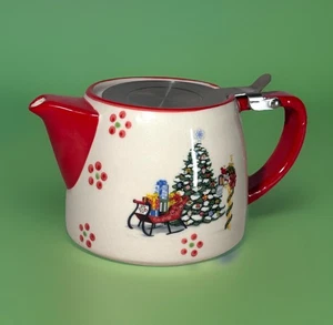 TEMP-TATIONS 18 OUNCE CERAMIC TEAPOT - CHRISTMAS TREE - NEW - Picture 1 of 5