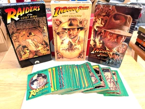 Vintage Studio Sealed VHS Tapes of the Indiana Jones Trilogy And card Set - Bild 1 von 4