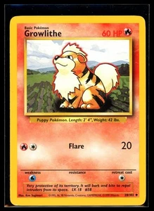 1999 Classic - Base Set Growlithe Basic/Uncommon #28 Pokemon Karte - Bild 1 von 2