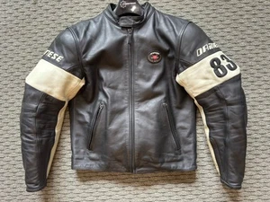 Dainese Italian Leather Mens Eur 50 Leather Motorcycle Racing Jacket With Armor - Picture 1 of 20