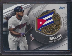 2020 TOPPS GLOBAL GAME MEDALLION YASIEL PUIG INDIANS - Picture 1 of 1
