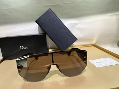 RARO Genuino CHRISTIAN DIOR ADICT 1 Negro Tawny Escudo Espejo Gafas de sol Foto 1 de 4