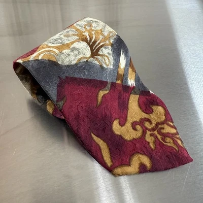 J.T. Beckett Necktie Mens Multicolor Silk Abstract Designer Adjustable Classic - Image 1 of 4