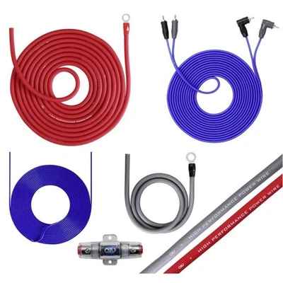 AIV Endstufen Anschluss-Set 10mm² Kabel-Satz Car-HiFi Verstärker KFZ Kabel-Kit - Bild 1 von 4