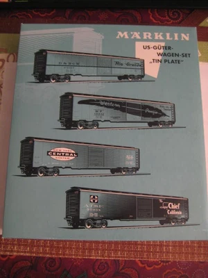 Marklin H0 45712 US Tinplate Freight Box Car Set in its orig box Ltd Edn in 2025 - Image 1 of 4