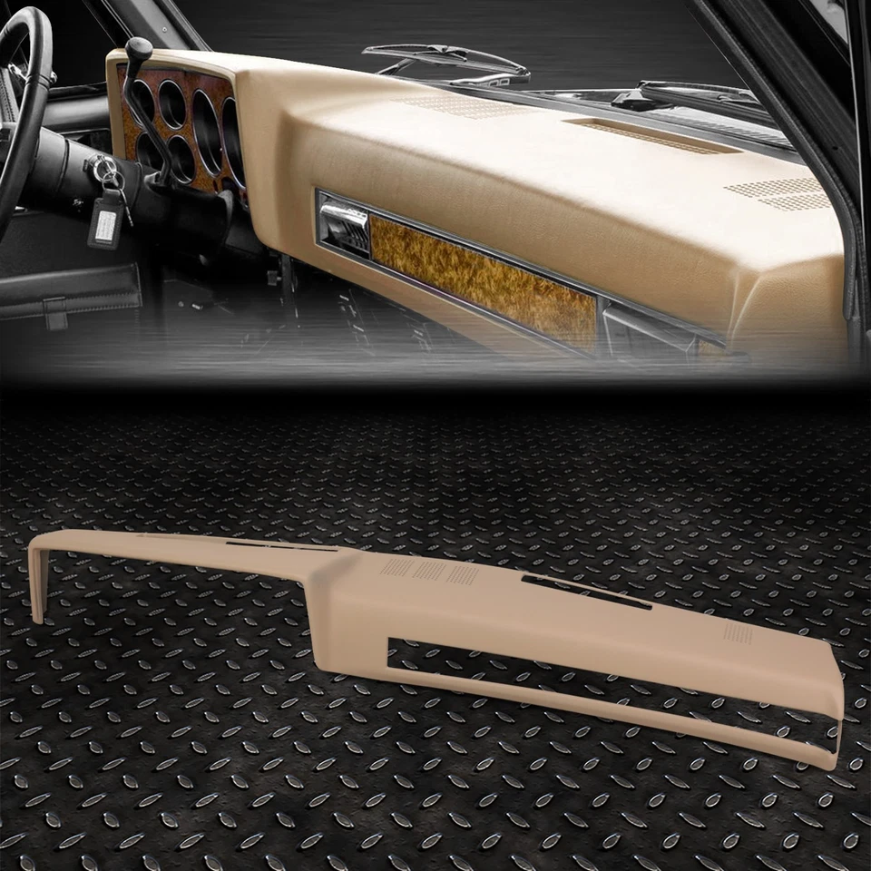 FOR 81-91 CHEVY GMC C/K/V/R BLAZER OE MOLDED DASH CAP COVER OVERLAY NEUTRAL - Image 1 of 4