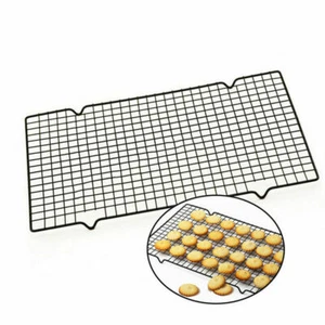 Nonstick Wire Cookie Baking Cooling Rack BBQ Frying Bread 2pc 10" X16" Kitchen - Picture 1 of 6