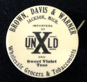 early BROWN DAVIS & WARNER Jackson MS advertising celluloid tape measure xx - Picture 1 of 4