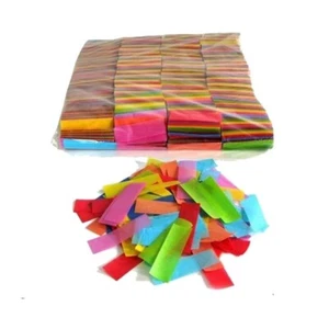 Coriandoli rettangolari confetti multicolore in Carta ignifuga caduta lenta 1kg - Foto 1 di 1