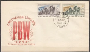 CZECHOSLOVAKIA 1957 FDC SC#796/00 FDC, Sports competitions in 1957. - Imagen 1 de 2