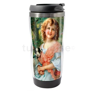 Frasco de viaje térmico de café regalo arte retro vintage para niña foto taza personalizada - Imagen 1 de 1