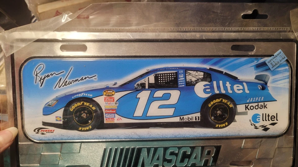 Ryan Newman #12 Alltel Metal License Plate  - Image 1 of 1