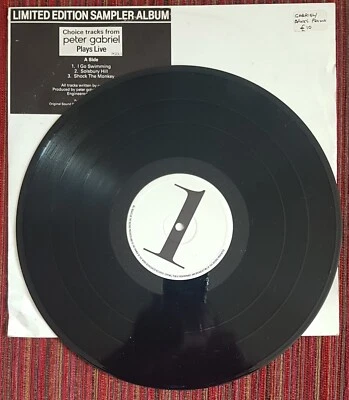 PETER GABRIEL / TONY BANKS GENESIS UK SAMPLER PROMO 12" LP, MINT - Image 1 of 2