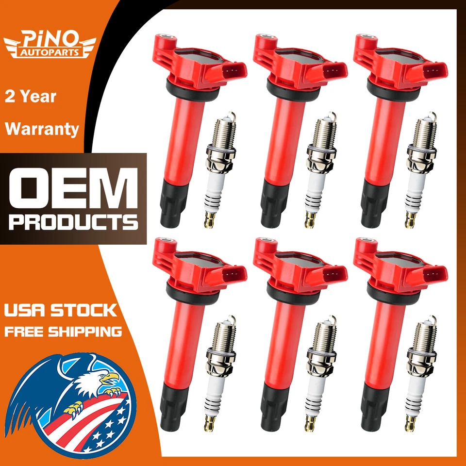 6X Ignition Coil & Plug Pack for Toyota Solara Sienna Lexus RX330 3.3L V6 UF506 - Image 1 of 4