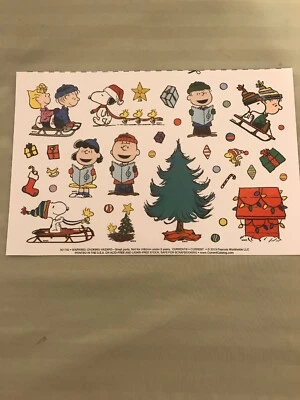 PEANUTS ‘CHRISTMAS’ STICKERS -34 STICKERS -SEE PHOTOS+DESCRIP-BUY MORE+SAVE