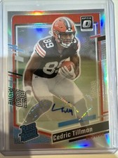 2023 Panini Donruss Cedric Tillman Rated Rookie #321 Optic Preview Silver Prizm