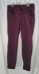 Rock & Republic Low Rise Kashmiere Burgundy Denim Pants Women's 4 M - Picture 1 of 9