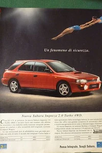 *ADVERTISING PUBBLICITA' NUOVA SUBARU IMPREZA 2.0 TURBO 4WD - 1995 - Foto 1 di 1