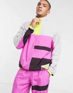 Nike Flight Basketball Jacket Grey Pink CN8508 Light 1/2 Zip Windbreaker XXL - Picture 1 of 2