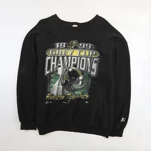 Vintage Hamilton Tiger Katzen grau Cup Champs Starter Sweatshirt Large 1999 CFL - Bild 1 von 12