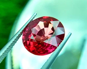 PADPARADSCHA PEACH PINK 9.18 CT ORANGE SAPPHIRE OVAL GEMSTONE CHRISTMAS GIFT - Picture 1 of 6