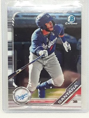 Christian Santana 2019 Bowman Draft Baseball Chrome #BDC-80 Los Angeles Dodgers - Image 1 of 2