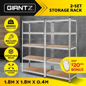 Giantz 2x1.8M Garage Shelving Warehouse Rack Storage Shelves Pallet Racking - Picture 1 of 11