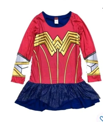 DC Comics Niñas Sedoso Mujer Maravilla Camisón Superhéroe Vestido de Noche Talla 8 NUEVO NUEVO CON ETIQUETAS Foto 1 de 4
