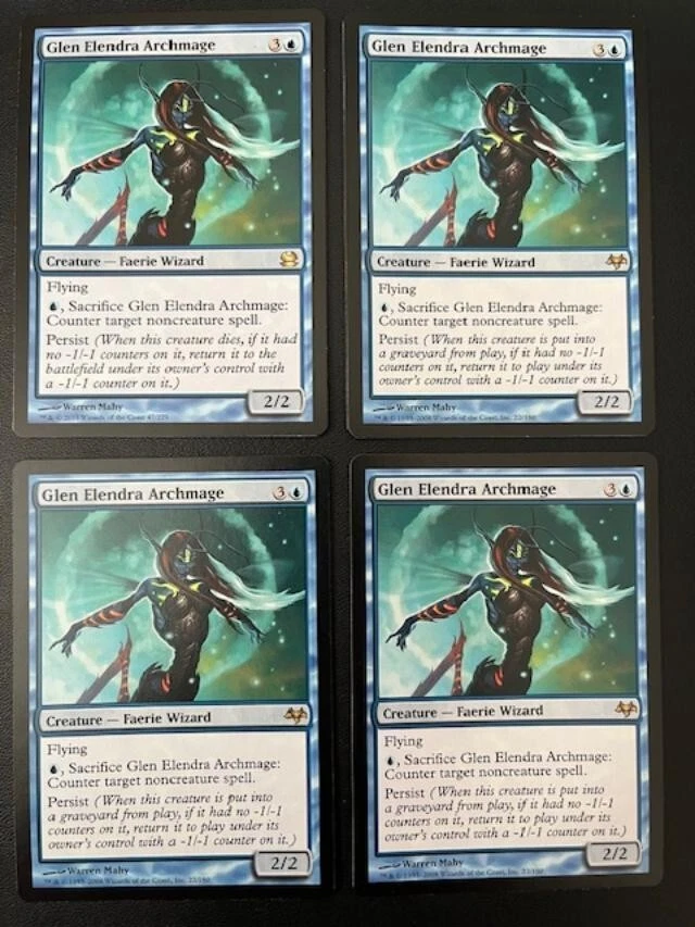 MTG- Glen Elendra Archmage x4 - (2x Eventide, 2x Modern Masters 2013) - Image 1 of 1