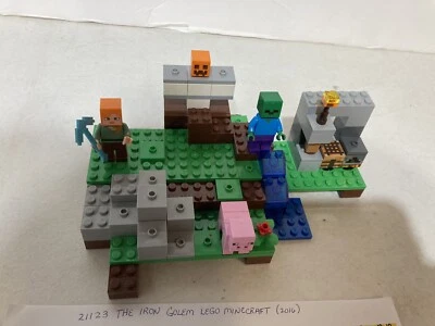 lego minecraft 21123 the iron golem complete pieces with instruction manual - Image 1 of 4