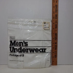 NOS Sealed Vintage Sears Golden Comfort Mens Underwear 3 Pack Size M 34-36 - Picture 1 of 12