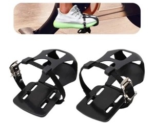 Naisi Adjustable Pedal Adapter Metal Pedals Toe Clips Cage Peloton Compatible - Picture 1 of 10