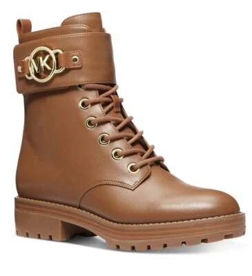 Bota de Combate Michael Kors Rory Equipaje Cuero y Logo 7 ❤️❤️ Foto 1 de 4