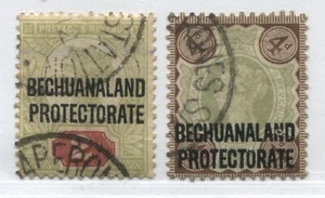 British Bechuanaland overprinted 1891 2d and 4d Jubilees used - Picture 1 of 1
