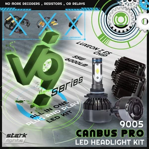 Stark 55W LED Canbus Headlight 6000K Kit Anti-Flickering / No Error - 9005 / HB3 - Picture 1 of 6