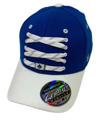 Zephyr NHL Toronto Maple Leafs Lacer "Original" Curved Bill Stretch Fit Hat NWT - Image 1 of 4