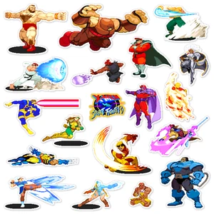 X-Men vs Street Fighter Stickers Arcade Game Pixel Art 19 Sticker Pack - Picture 1 of 2