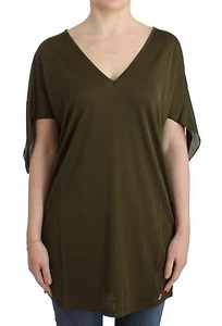 JOHN GALLIANO Blouse Green Top Short Sleeved Tank T-Shirt Rayon M/US 8 RRP $180  - Picture 1 of 9