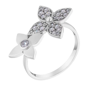 Ring Fingerring Silberring Damenschmuck mit Zirkon  Echtschmuck - Picture 1 of 3