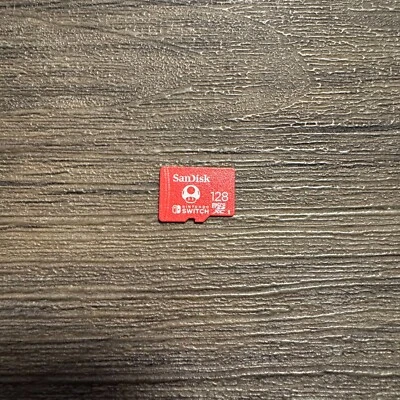 Official Sandisk 128GB MicroSD Memory Card (For Nintendo Switch in Red) Original - Image 1 of 2