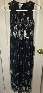 Jasmine KVM womens People Pattern black Dress Small - Picture 1 of 5
