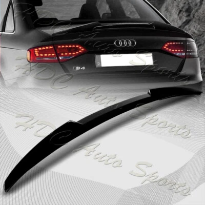 For 2009-2012 Audi A4 Quattro Sedan W-Power Pearl Black V-Style Trunk Spoiler - Image 1 of 4