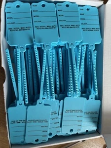 200 BLUE AUTOTAG WORKSHOP KEY FOBS/TAGS/LABELS - Picture 1 of 4