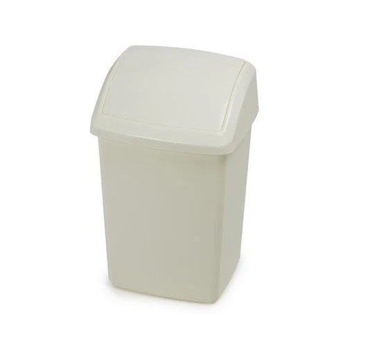 SWING TOP LID PLASTIC RUBBISH WASTE DUST LITTER BIN KITCHEN BEDROOM OFFICE PAPER - Image 1 of 1