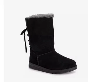 Muk Luks ZIGGY RODEO Women's BOOTS Pull-On Style Slip Resistant 9.5 Black Suede - Picture 1 of 8