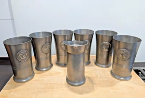 Royal Holland Pewter KMD Daalderop – 6 Zinnbecher+Krug / 6 Mugs + Jug – Vintage - Bild 1 von 11