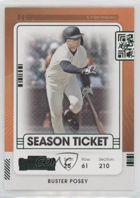 2021 Panini Contenders Green Ticket Buster Posey #34 - Image 1 of 2