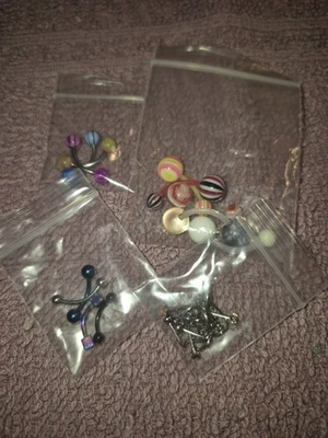 Lote de 16G Joyería Piercing Vientre, Cejas, Labios, Orejas 20G Micro Gema Nariz Anillos Foto 1 de 4