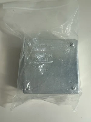 RS PRO Steel Galvanised Adaptable Box,8 Knockouts 100x100x50mm 20/25mm Knockout - Image 1 of 3